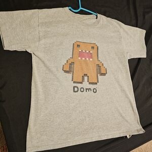 Men's small grey pixel Domo shirt